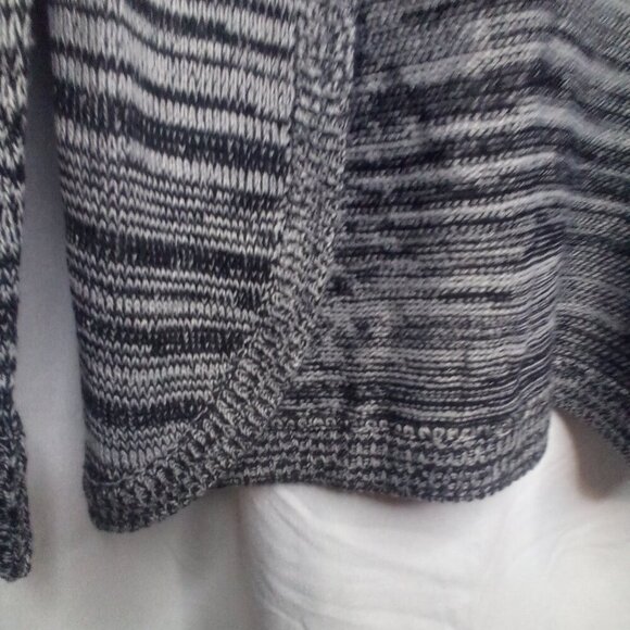 Ashley by 26 International Cardigan Sweater S Long Sleeve Open Front Black Gray - Picture 7 of 16
